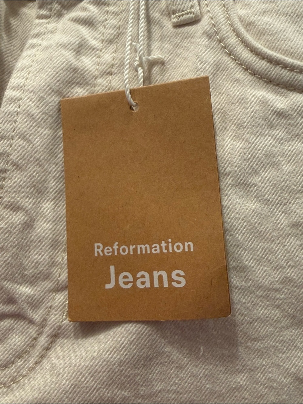 NWT Reformation Cary High Rise Slouchy Wide Leg Jeans 24 Fior Di Latte - Picture 6 of 12